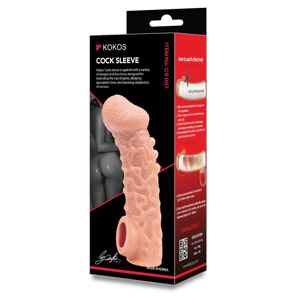 Эрекционные кольца без вибрации - Насадка на член Kokos Cock Sleeve CS 007 M 5