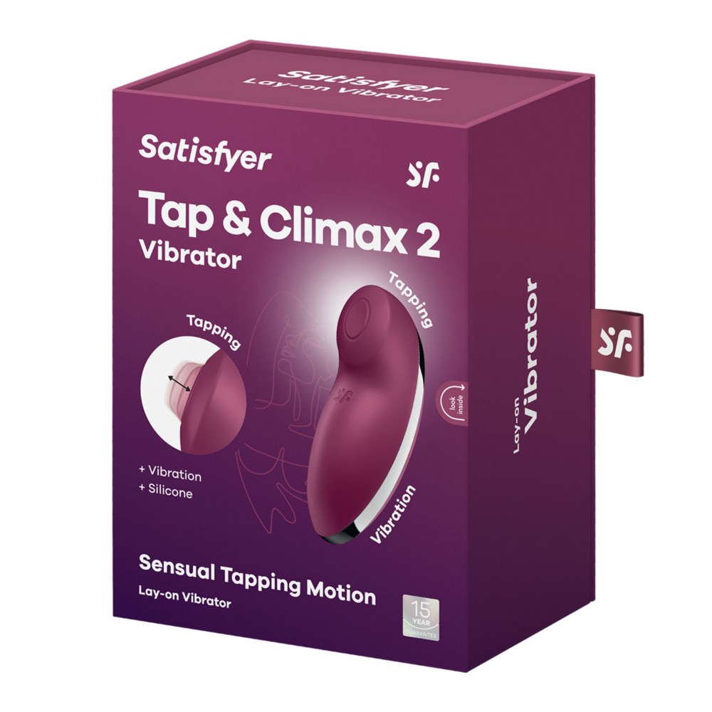 Вибропули и мини-вибраторы - Вибростимулятор-пульсатор Satisfyer Tap & Climax 2 Red, эффект постукивания пальцем 6