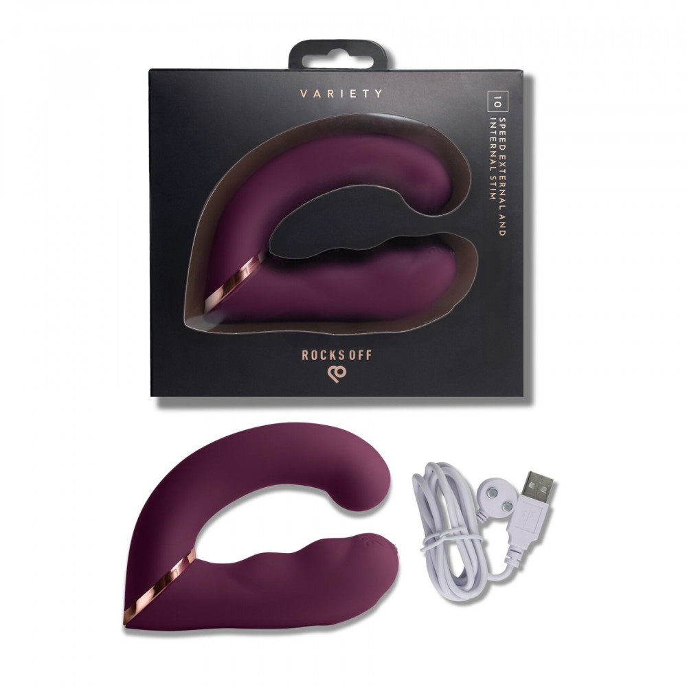 Стимулятор точки G - Вибратор Rocks Off Variety Burgundy 6