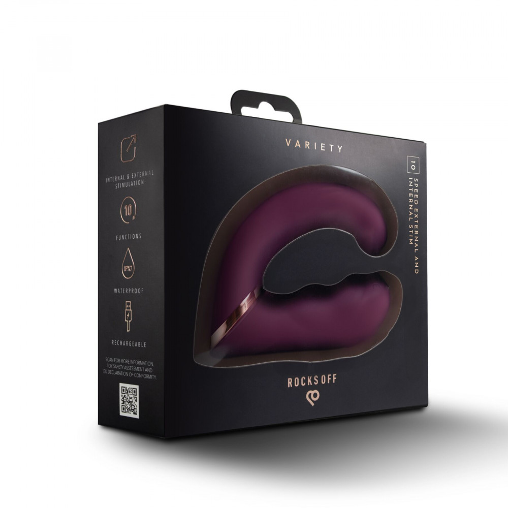 Стимулятор точки G - Вибратор Rocks Off Variety Burgundy 8