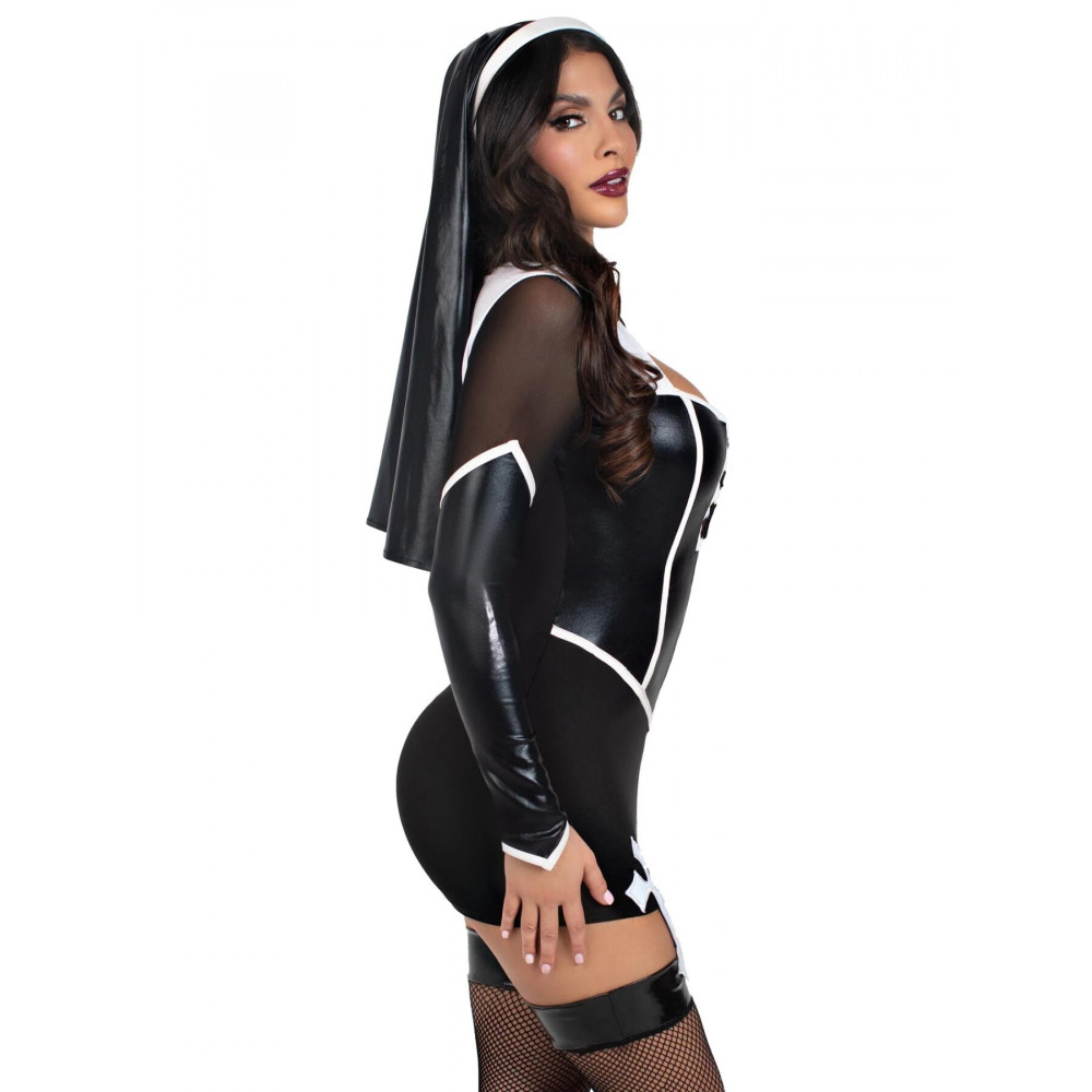 Ролевые костюмы - Костюм монашки Leg Avenue Holy Hottie Dress XS 2