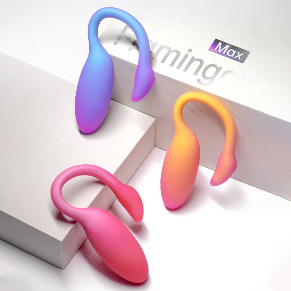 Виброяйцо - Смарт-виброяйцо Magic Motion Flamingo Max Blue 2 в 1: виброяйцо и тренажер Кегеля, 10 режимов 11