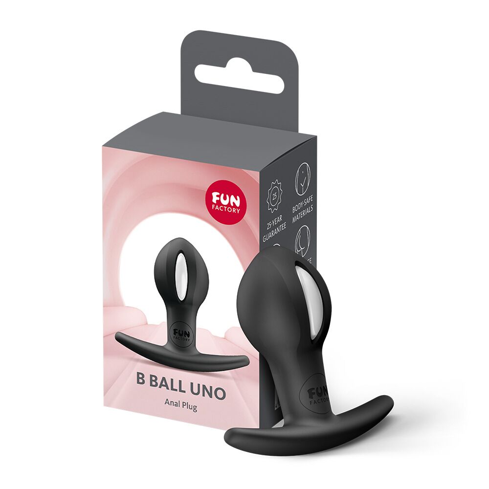 Анальні іграшки без вібрації - Анальна пробка Fun Factory B BALLS UNO Black 5