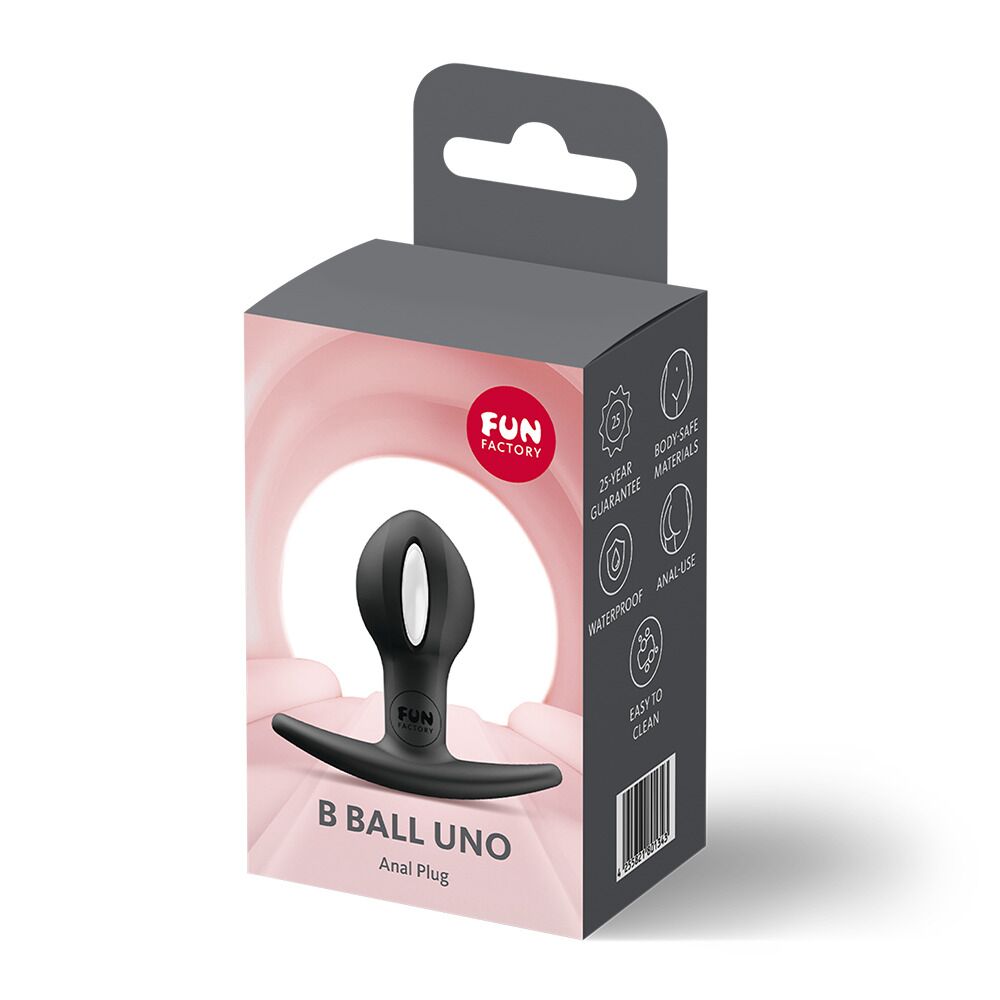 Анальні іграшки без вібрації - Анальна пробка Fun Factory B BALLS UNO Black 6