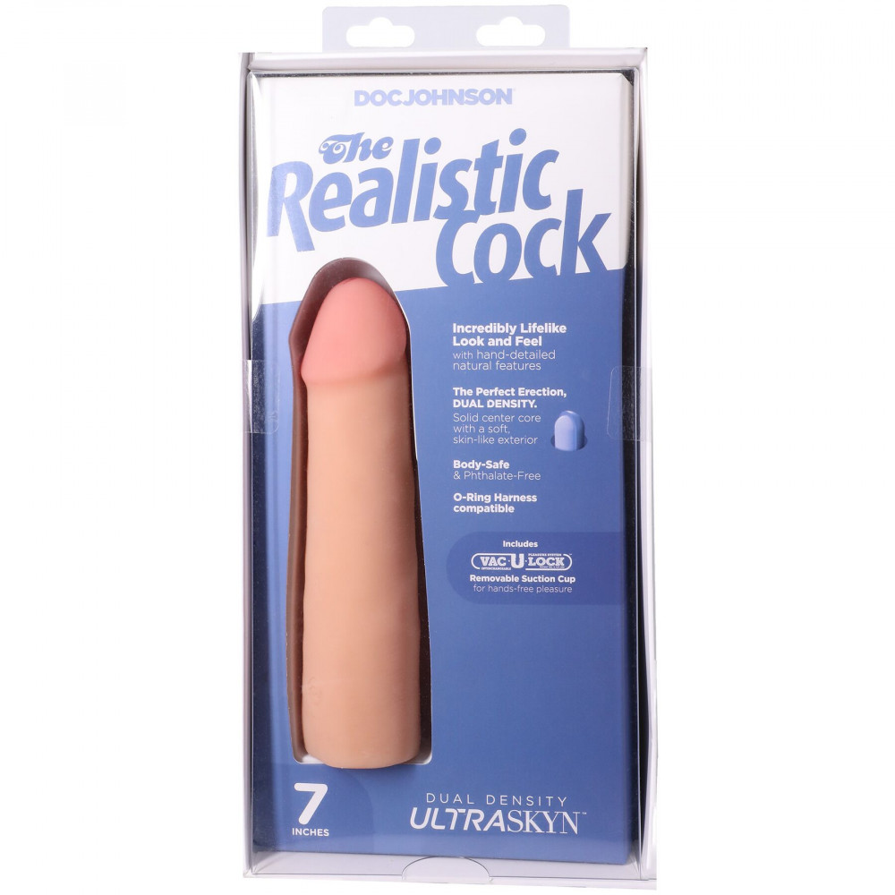 Фалоімітатор - Фалоімітатор Doc Johnson The Realistic Cock ULTRASKYN - 7 Inch Vanilla 8