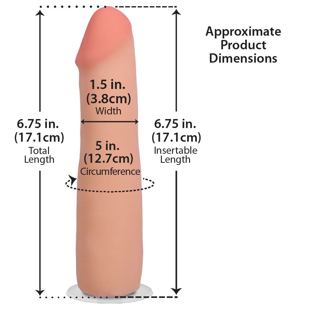 Фалоімітатор - Фалоімітатор Doc Johnson The Realistic Cock ULTRASKYN - 7 Inch Vanilla 4