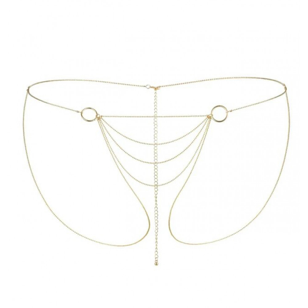 Різне - Ланцюжок-трусики Bijoux Indiscrets Magnifique Bikini Chain – Gold, прикраса для тіла 3
