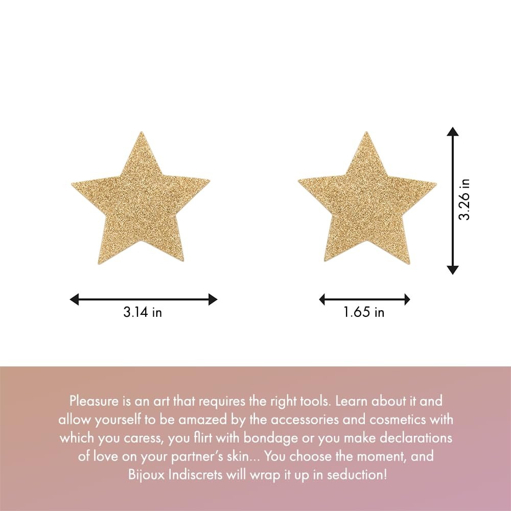 Різне - Прикраса для грудей Flash Золота зірка, Bijoux Indiscrets 3