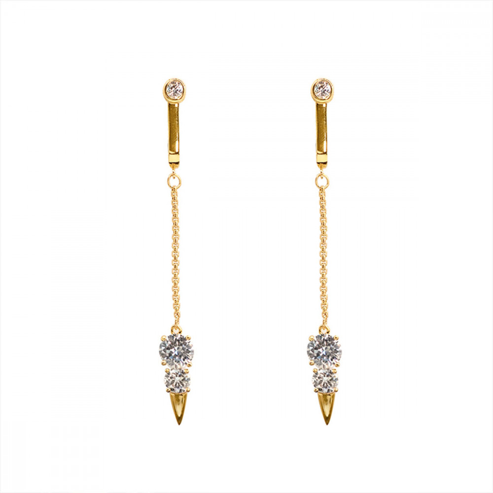 Різне - Прикраси для клітора та статевих губ UPKO Non-pierced Jewelry Snowman з гірським кришталем, золотисті 1