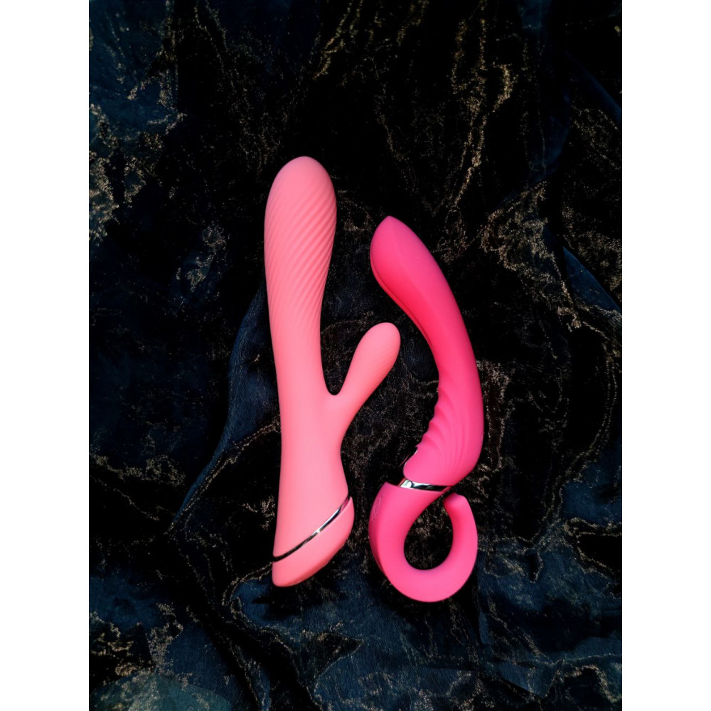 Разное - Вагинально-клиторальный вибратор кролик Chisa Lust Ripple Coney, розовый 11