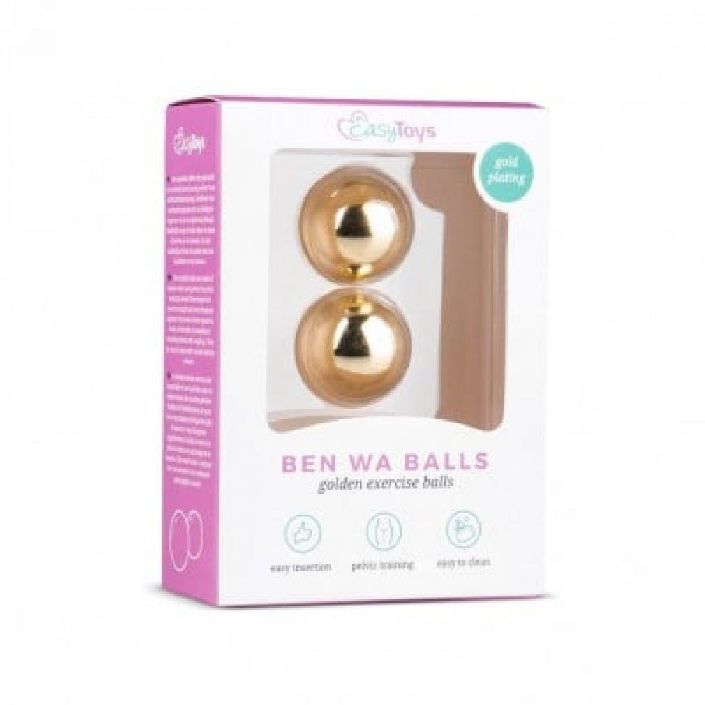 Секс игрушки - Вагинальные шарики Gold ben wa balls, 25 мм