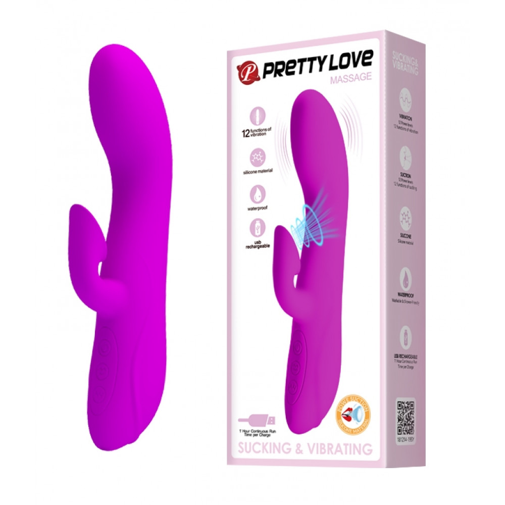 Різне - Вібратор з вакуумною стимуляцією клітора Pretty Love-Massage, BI - 014395