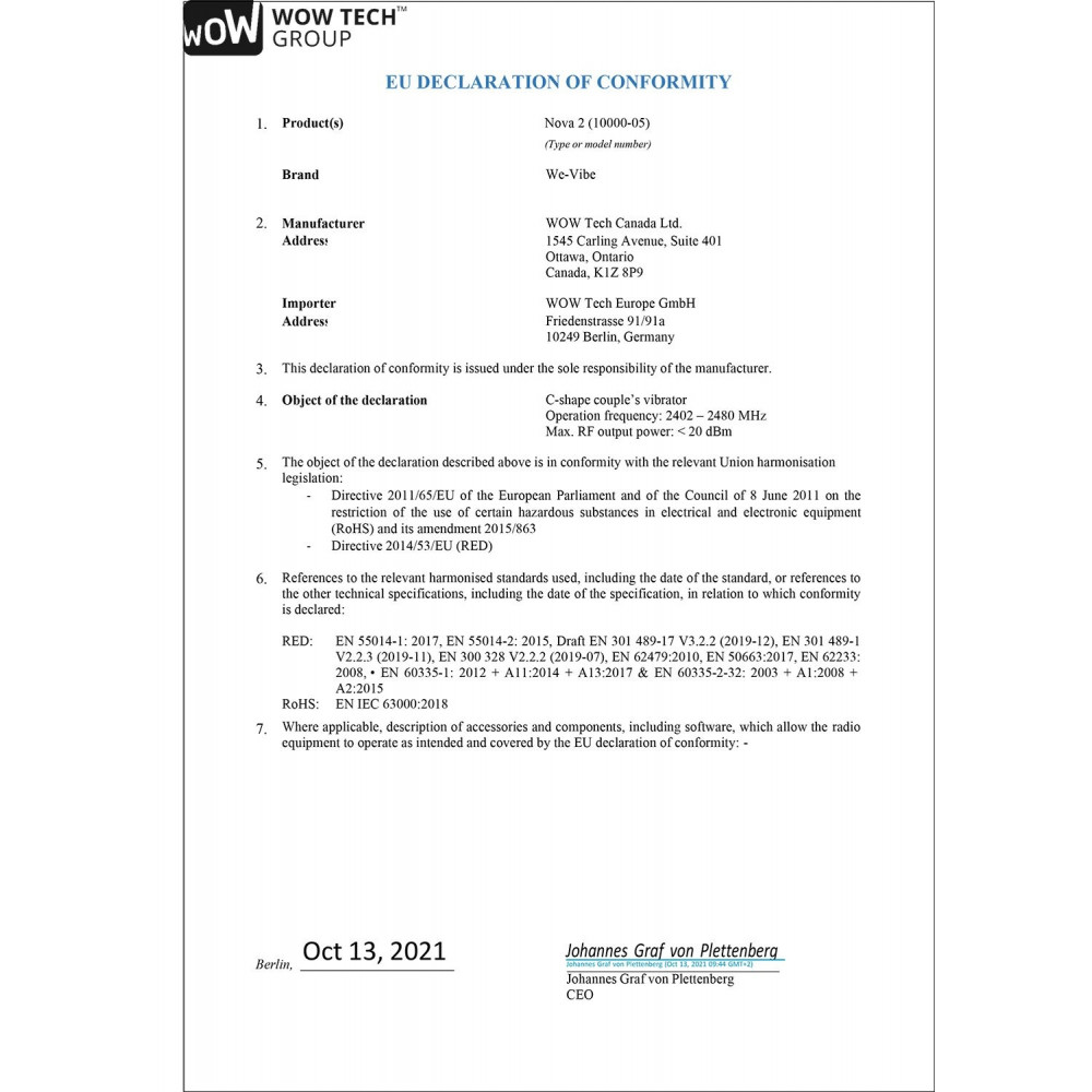 Вібратор-кролик - Вібратор-кролик із гнучкими відростками Nova 2 by We-Vibe 13