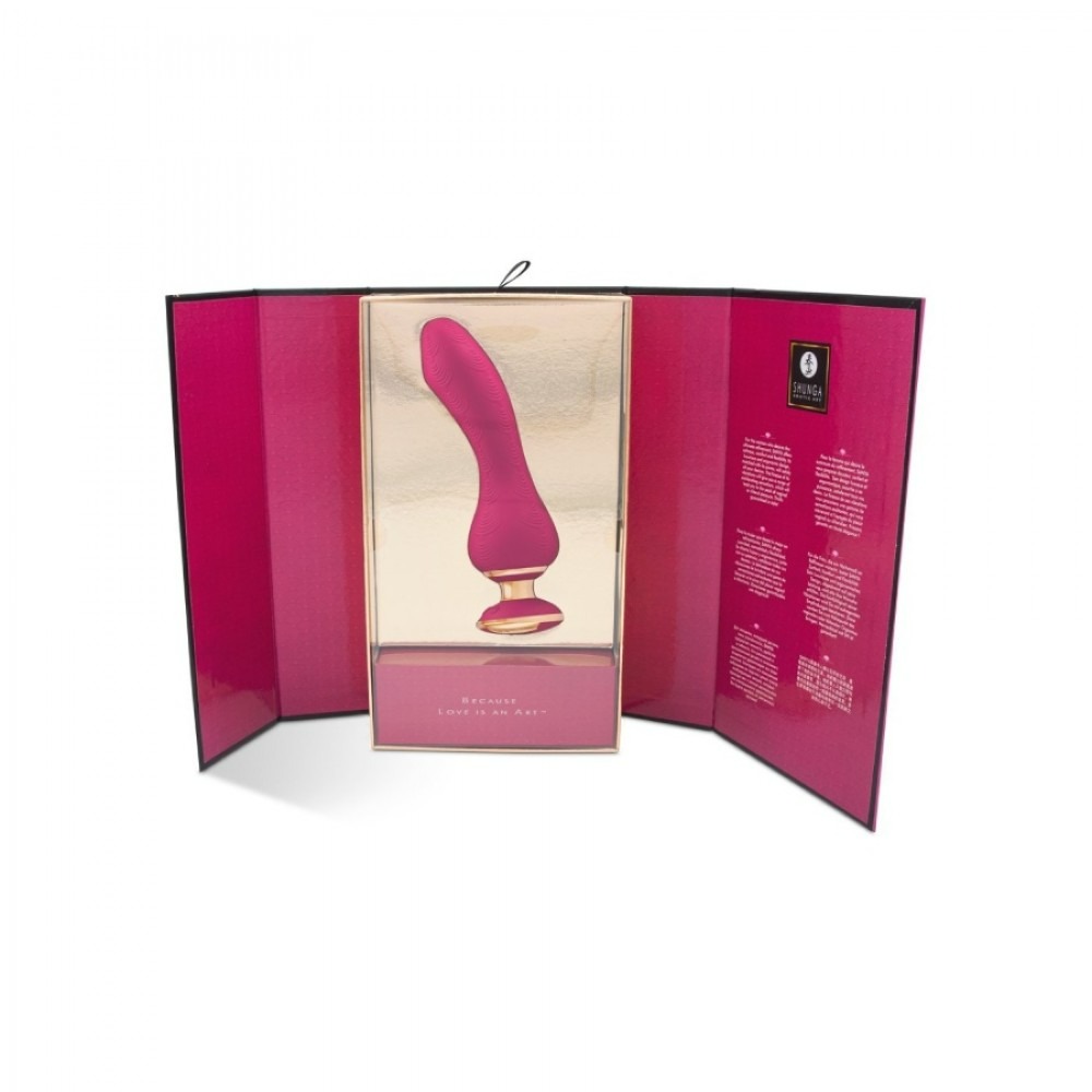 Секс игрушки - Вибратор Shunga Sanya с ручкой на подсветке, розовый, 18.5 см х 3.8 см 2