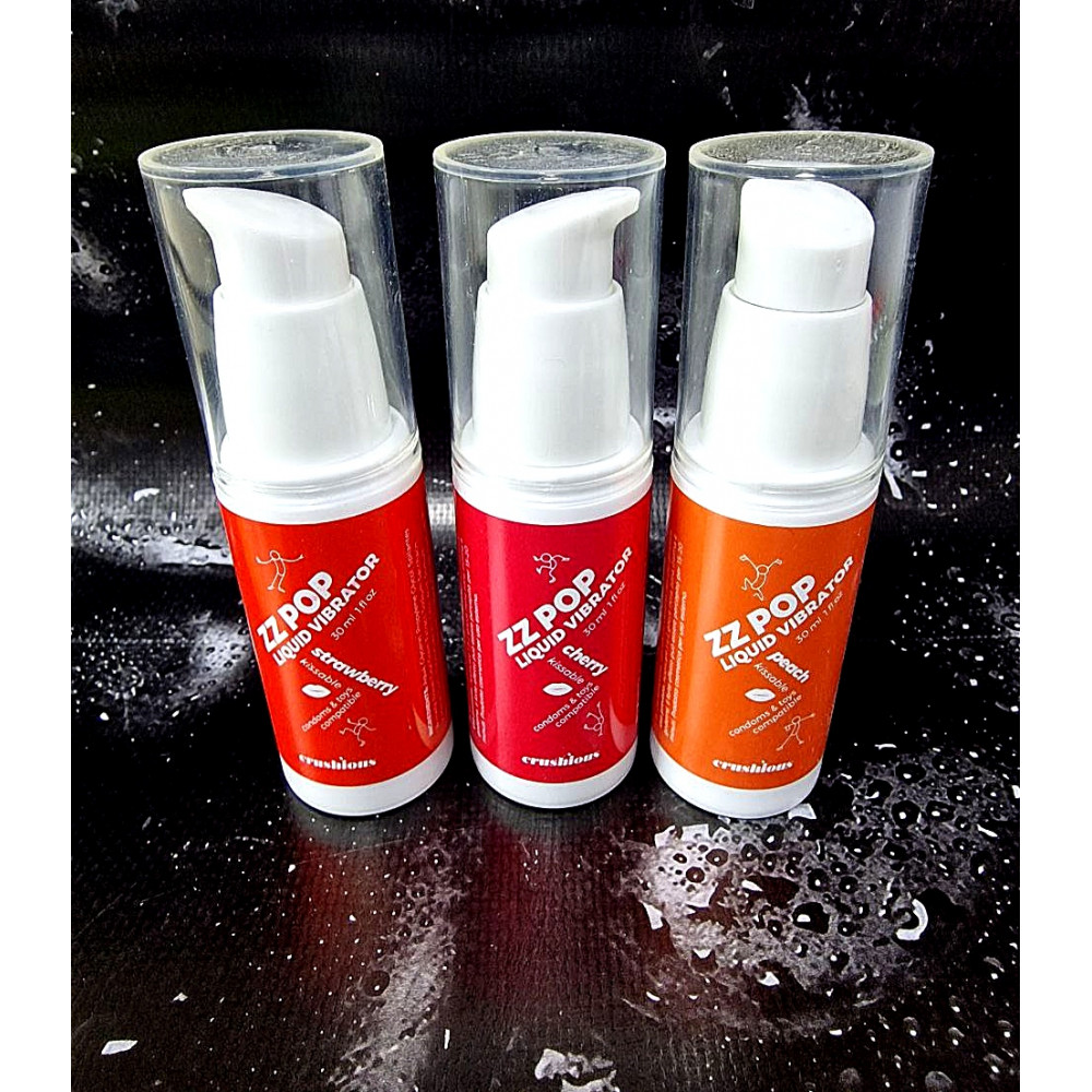 Різне - Рідкий вібратор зі смаком полуниці Crushious Zz Pop, 10 мл 5