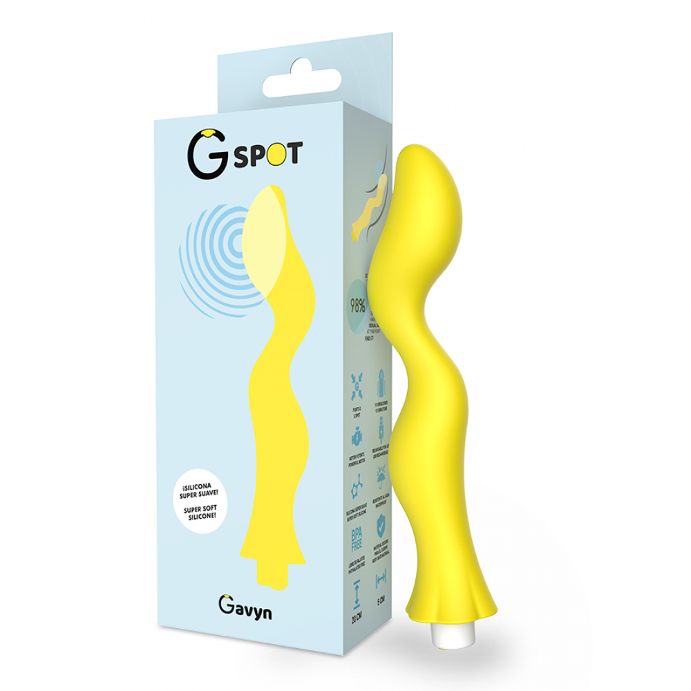 Вибратор - Вибратор для зоны G GAVYN цвет: желтый G-SPOT (Испания) 2