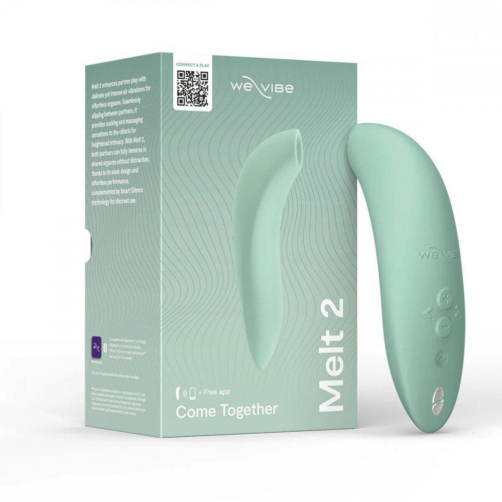 Секс игрушки - Вакуумный смарт-стимулятор для пар We-Vibe Melt 2 Sage (разводы на упаковке!!!) 11