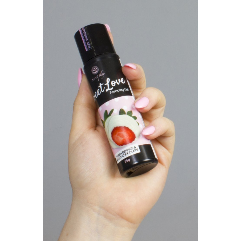 Лубриканты - Гель для орального секса Secret Play - Sweet Love Strawberries & White chocolate Gel, 60 ml 1