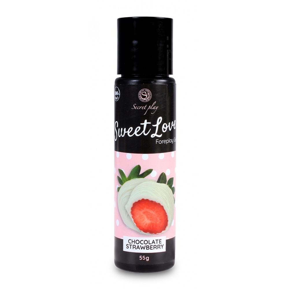 Лубриканты - Гель для орального секса Secret Play - Sweet Love Strawberries & White chocolate Gel, 60 ml 2