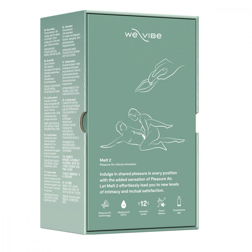 Секс игрушки - Вакуумный смарт-стимулятор для пар We-Vibe Melt 2 Sage (разводы на упаковке!!!) 13