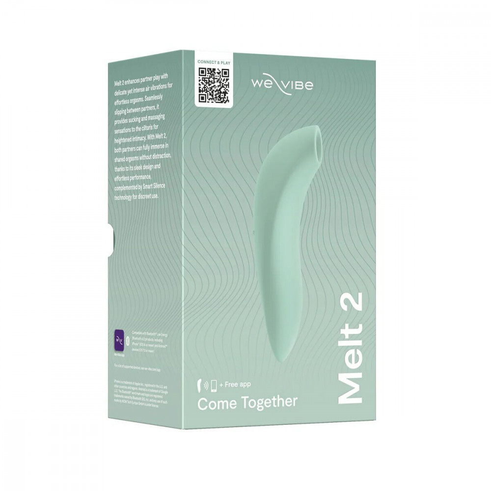 Секс игрушки - Вакуумный смарт-стимулятор для пар We-Vibe Melt 2 Sage (разводы на упаковке!!!) 12