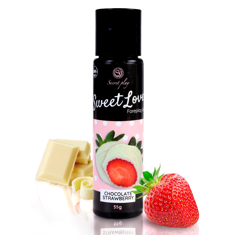 Лубриканты - Гель для орального секса Secret Play - Sweet Love Strawberries & White chocolate Gel, 60 ml