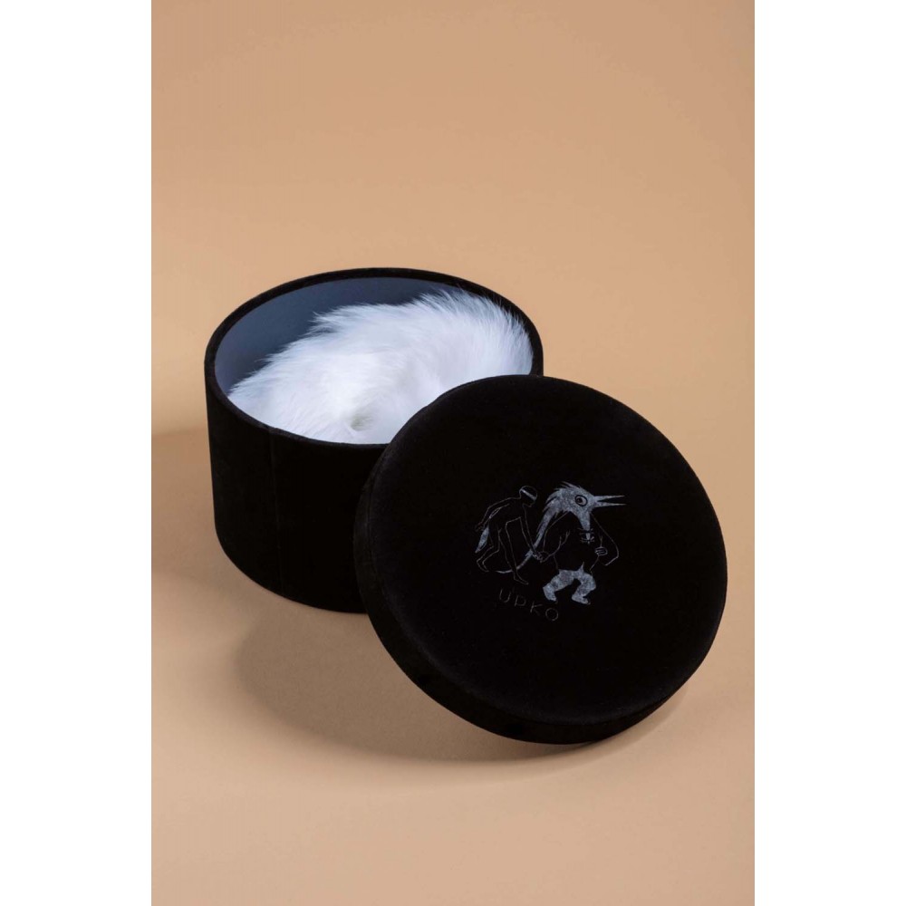 Анальные игрушки без вибрации - Анальная пробка UPKO с длинным белым хвостом из лисьего меха 10