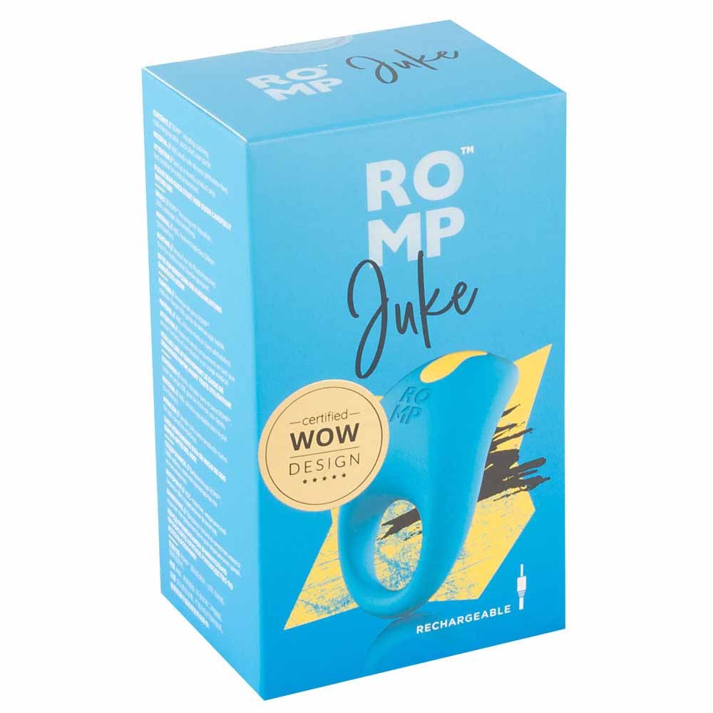 Різне - Перезаряджається вібраційне ерекційне кільце Romp Juke синє 5