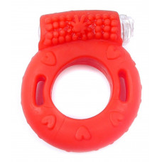 Ерекційне вібро кільце BOSS Vibrating Cock Ring Red, BS6700041