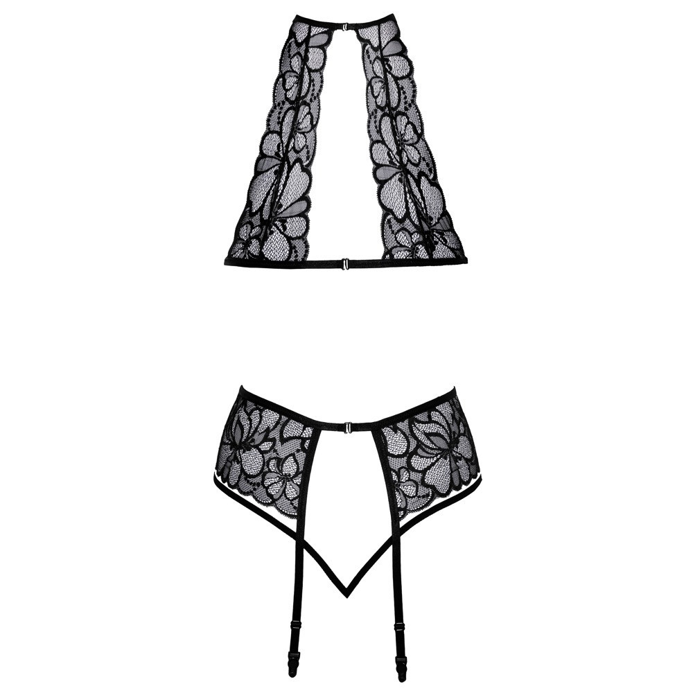 Эротическое белье - Комплект белья и нежного цветочного кружева Bra Set Lace S/M 1