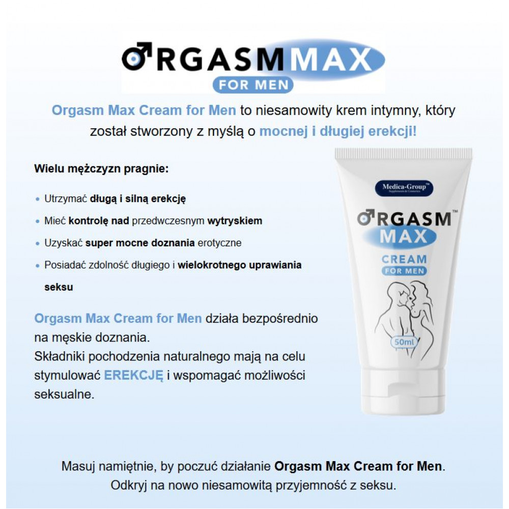 Різне - Крем для чоловіків Medica-Group Orgasm Max For Men для ерекції, 50 мл 1