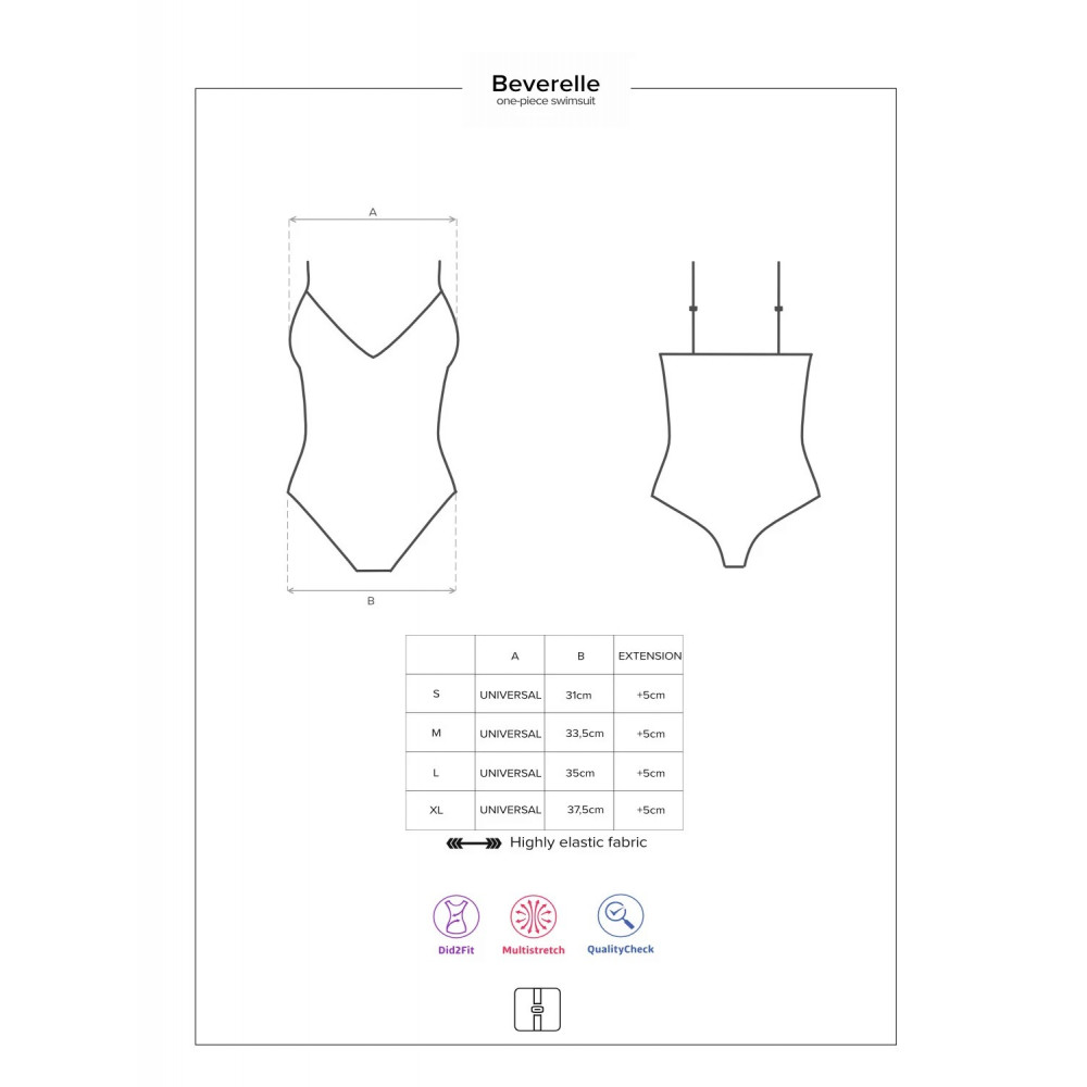 Разное - Купальник сдельный Obsessive Beverelle с глубоким декольте и шнуровкой, черный, M 5