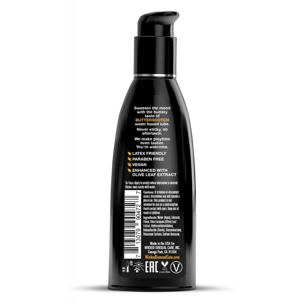  - Лубрикант оральний зі смаком ірисок Wicked Butterscotch на водній основі, 60 мл 1