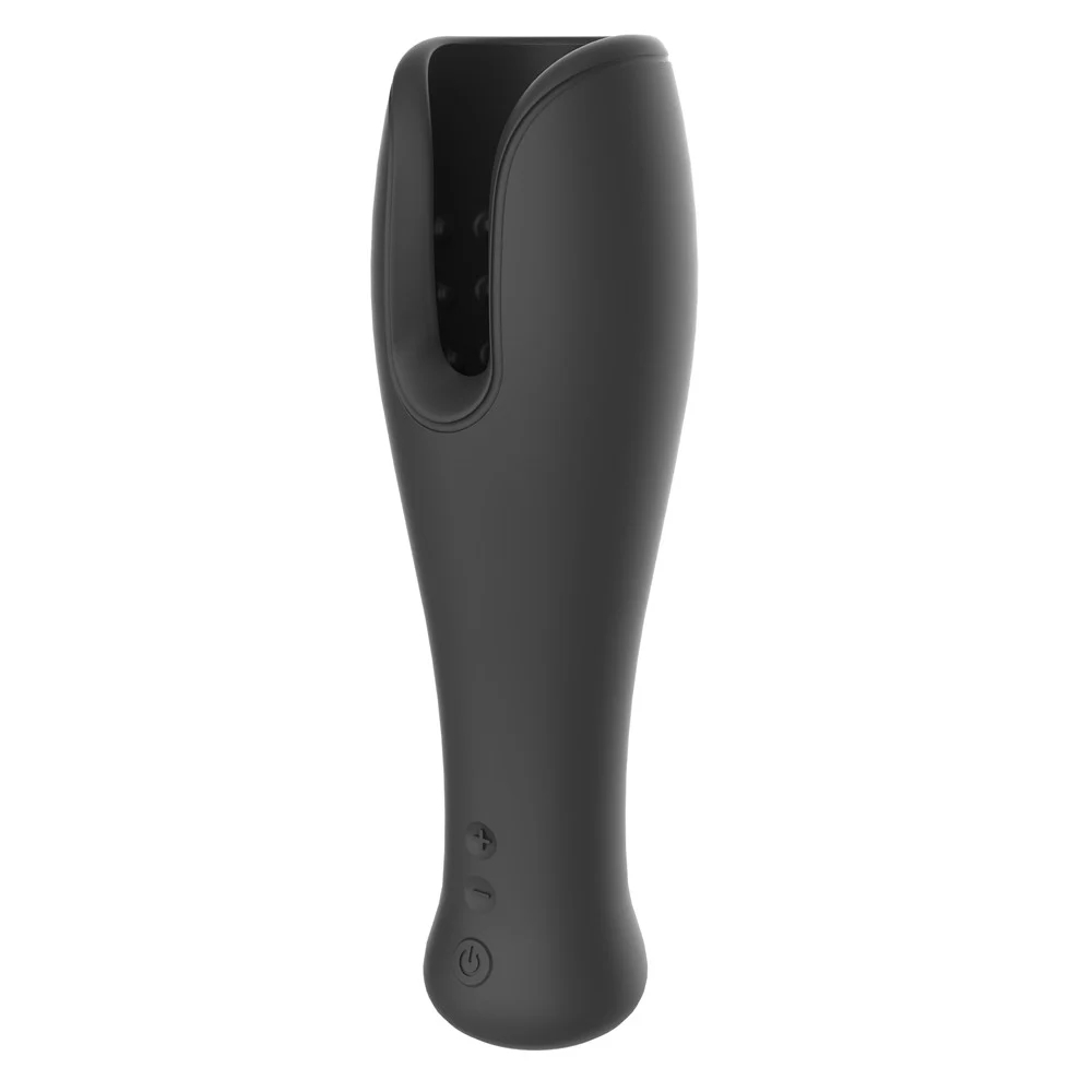 Мастурбаторы с вибрацией - Мастурбатор для головки Dream Toys Essentials, черный, 19,5 см 4