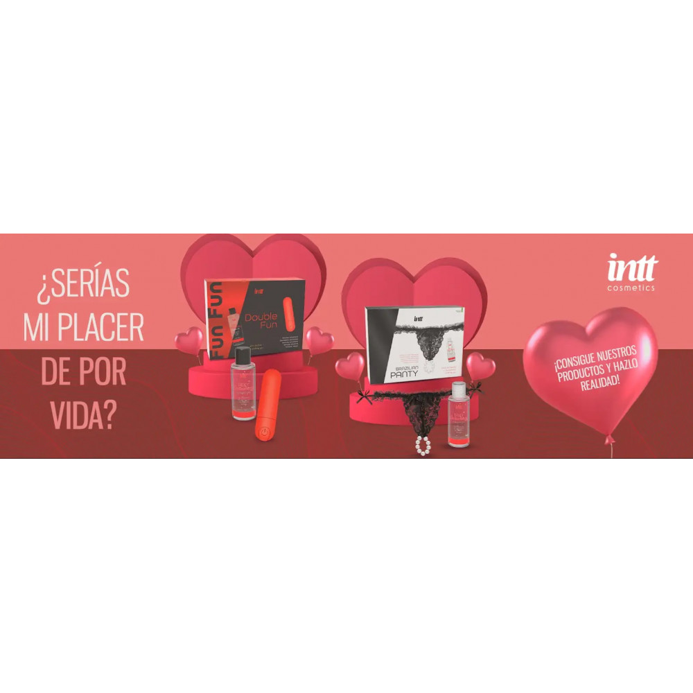 Різне - Набір INTT Brazilian Panty із чорних трусиків та лубриканта 5