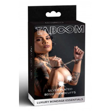Наручники для БДСМ практик Taboom Luxury Bondage Essentials металеві, срібні