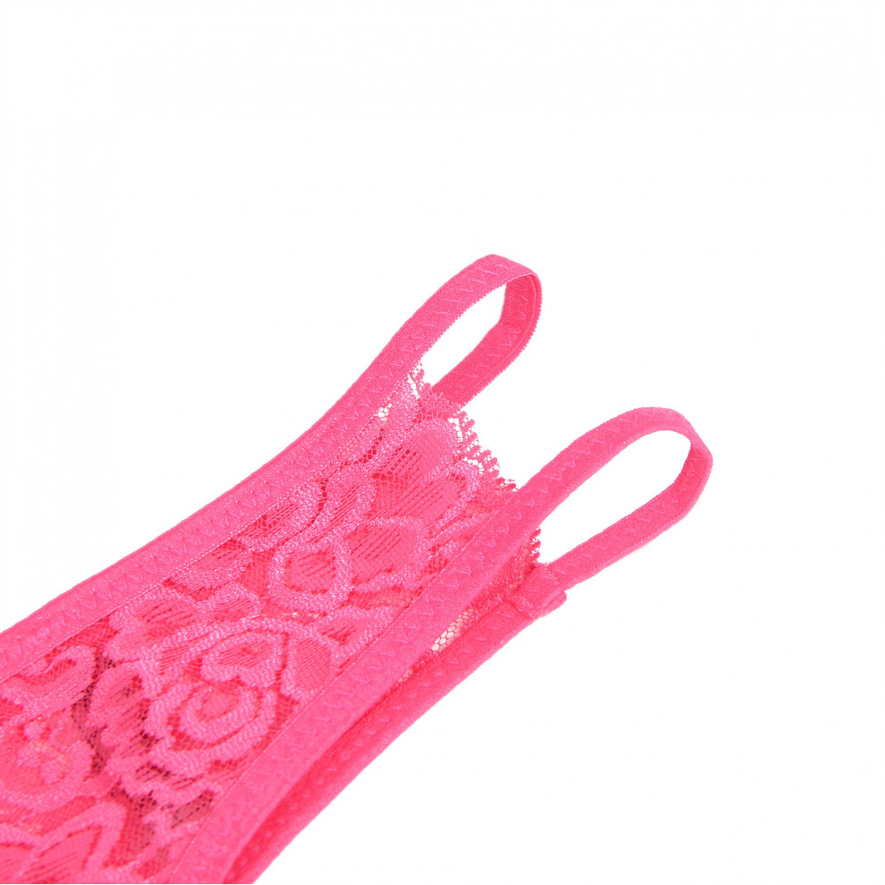 Різне - Відкриті трусики з інтимним вирізом StarNight, мереживні, рожеві, S 7