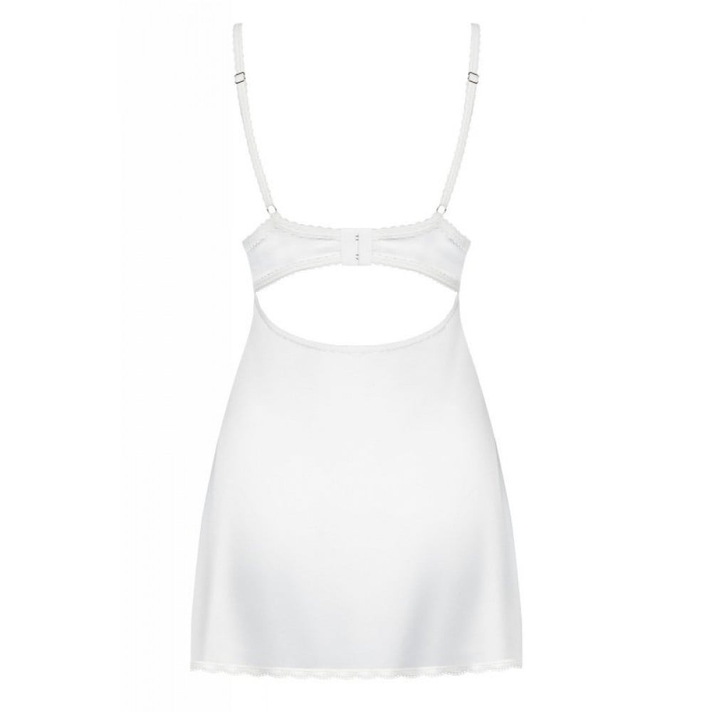 Эротическое белье - Пеньюар Obsessive 871-CHE-2 white Chemise L / XL 2