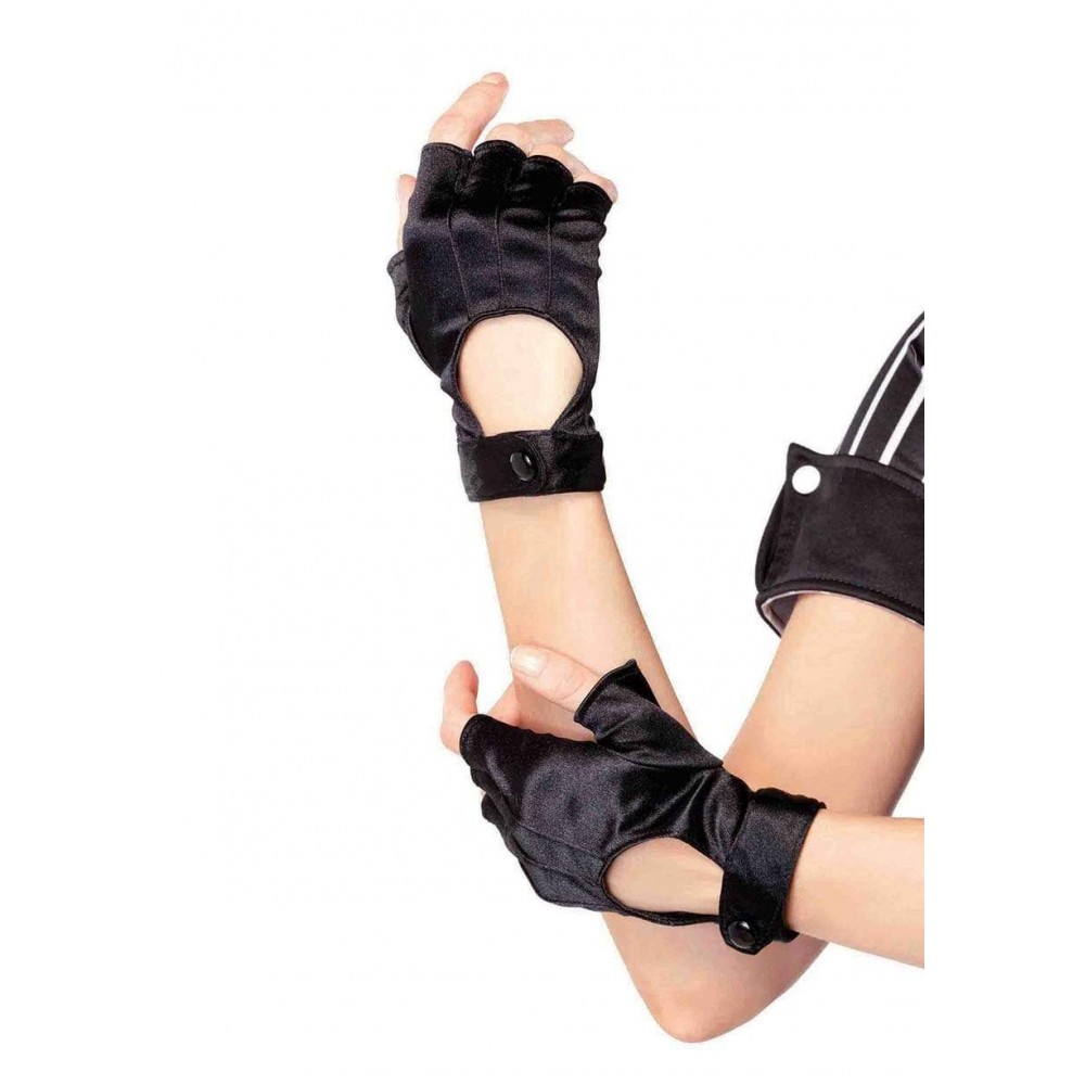  - Перчатки без пальцев черные Leg Avenue Fingerless Motercycle Gloves O/S 3