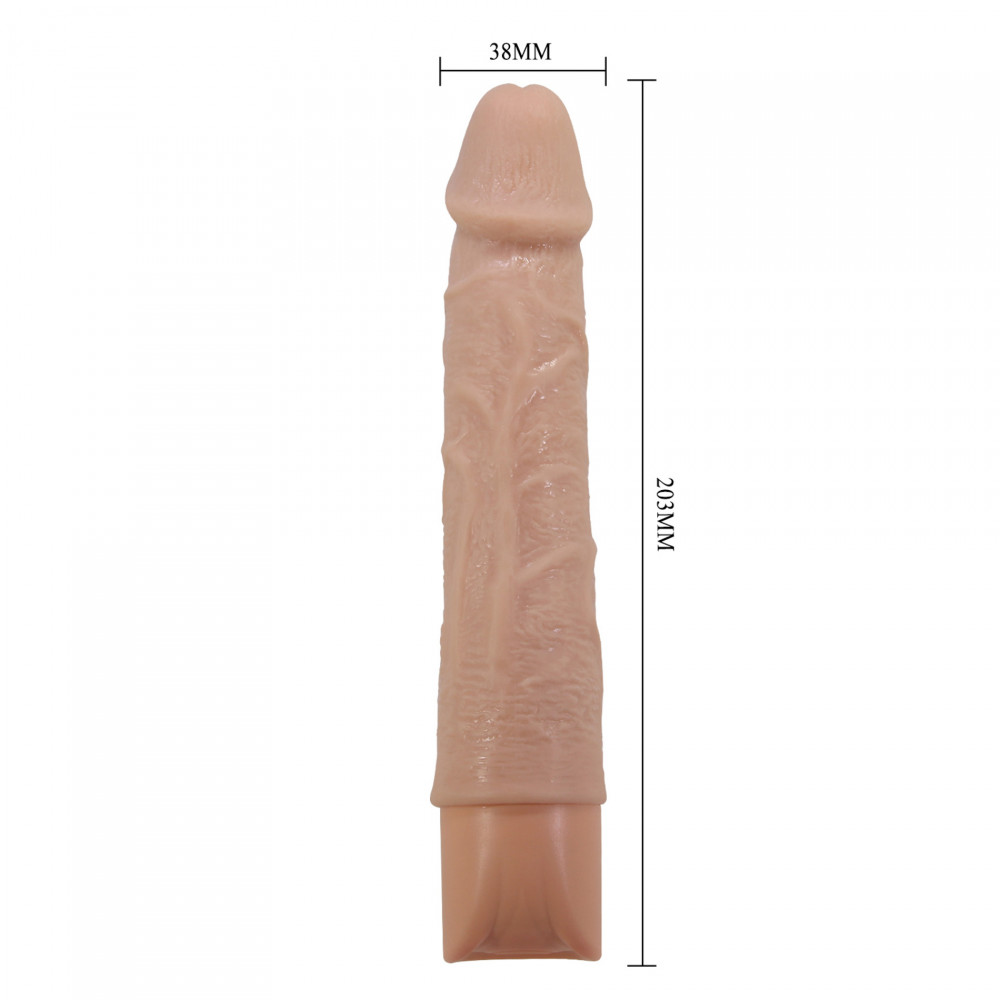 - Перезаряжаемый вибратор реалистик Pretty Love - Leander Realistic Vibrating Dildo, BW-500080 7