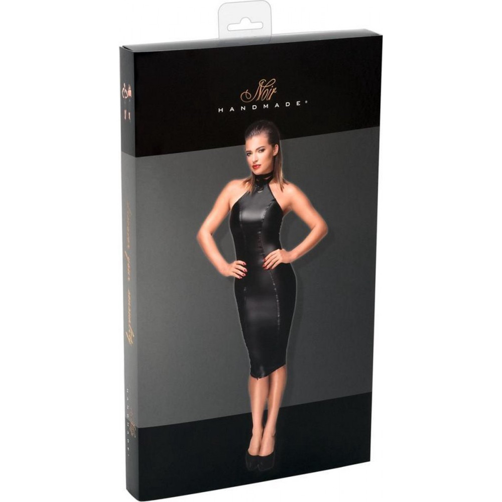 Різне - Сукня з чокером Noir Handmade F160 з вінілу, чорна, L 5