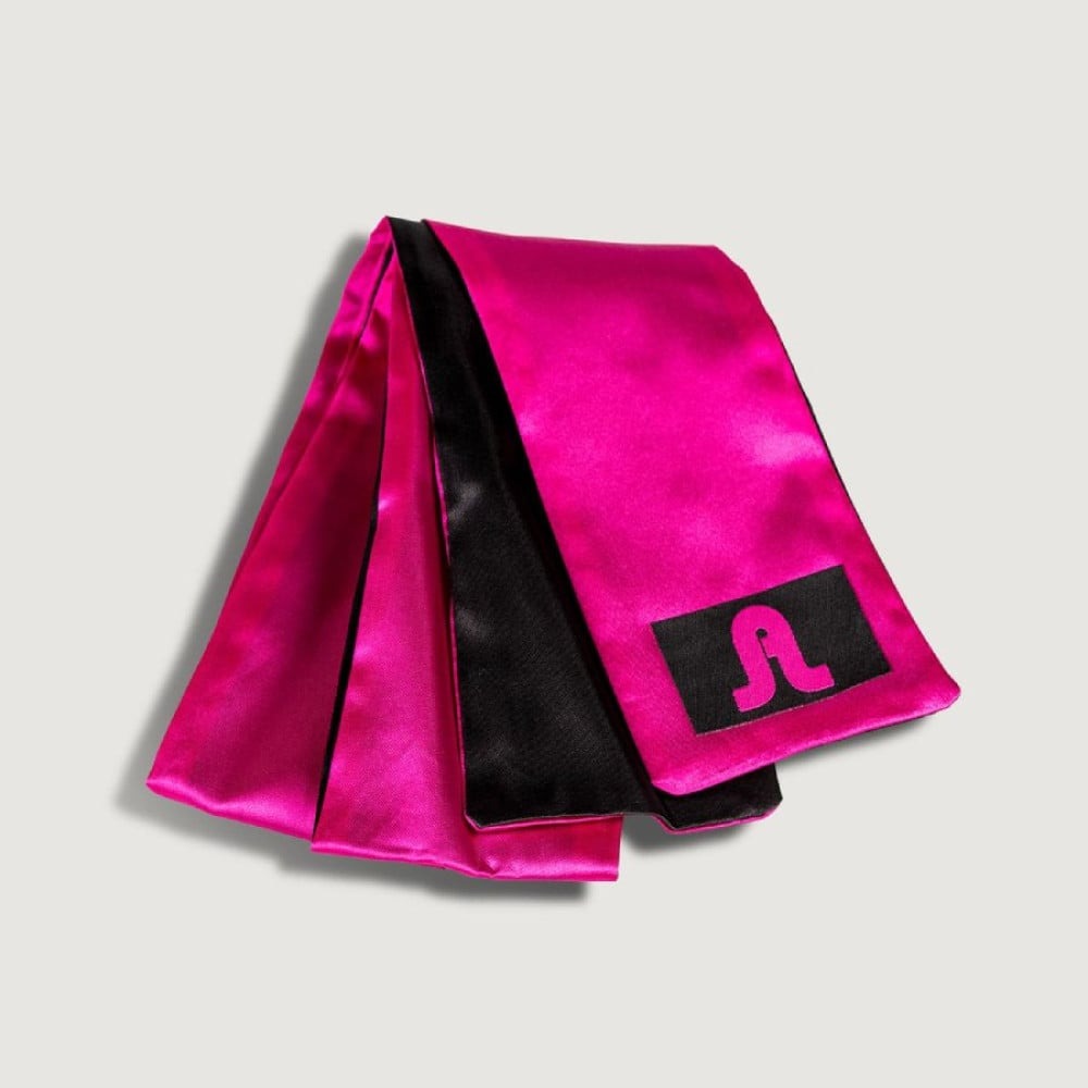 - Повязка из сатина на глазу Adrien Lastic Satin Sash черно-розовая 3