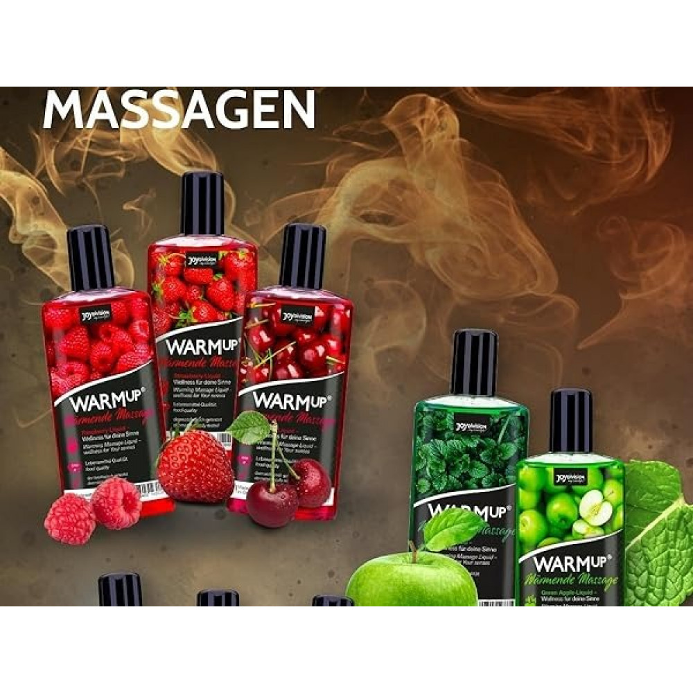 Для массажа - Разогревающее съедобное массажное масло WARMup Strawberry, 150 мл 9