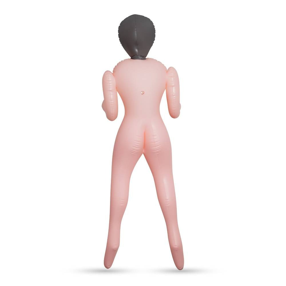 Секс игрушки - Секс-кукла с тремя рабочими отверстиями, со съемным мастурбатором, бежевая, 155 см 6