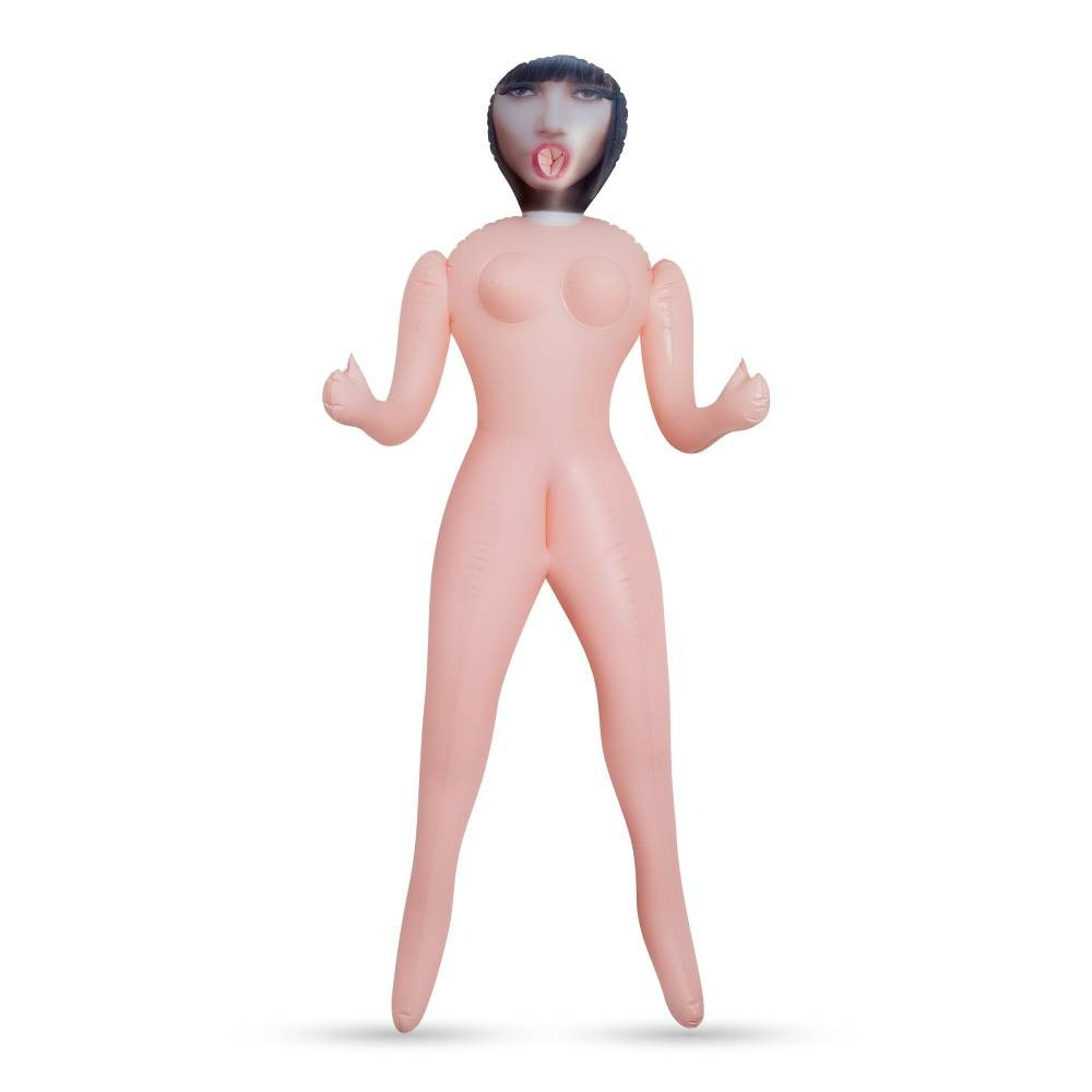 Секс игрушки - Секс-кукла с тремя рабочими отверстиями, со съемным мастурбатором, бежевая, 155 см 2