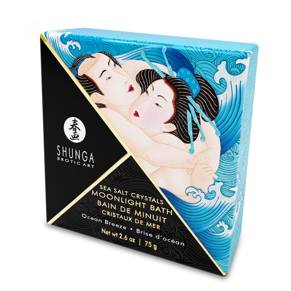 Романтическая атмосфера - Соль для ванны Shunga Moonlight Bath – Ocean Breeze (75 гр), соль Мертвого моря, аромамасла