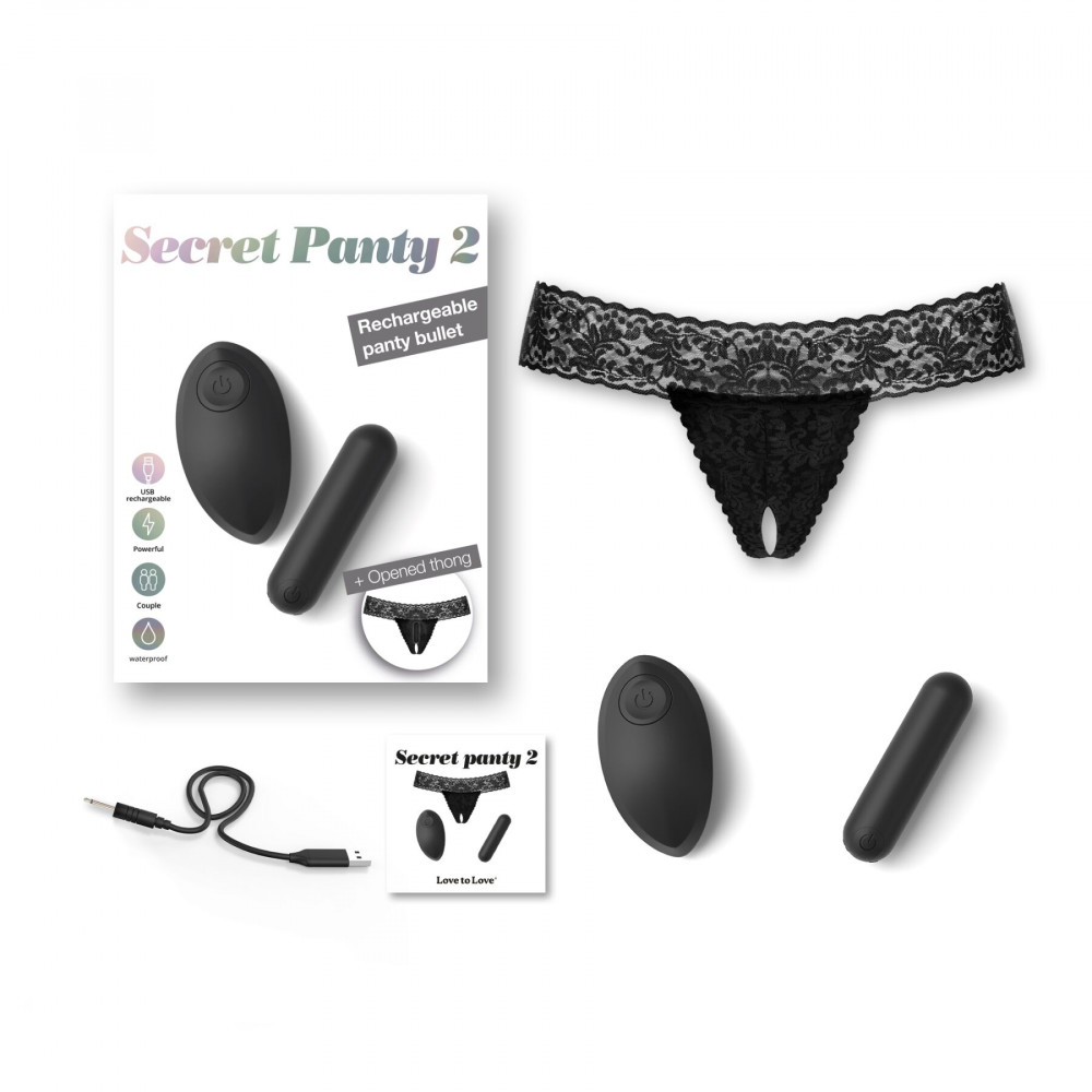 Вибратор - Вибратор Love To Love SECRET PANTY 2, в комплекте трусики, вибропуля, пульт ДУ, 10 режимов работы 2