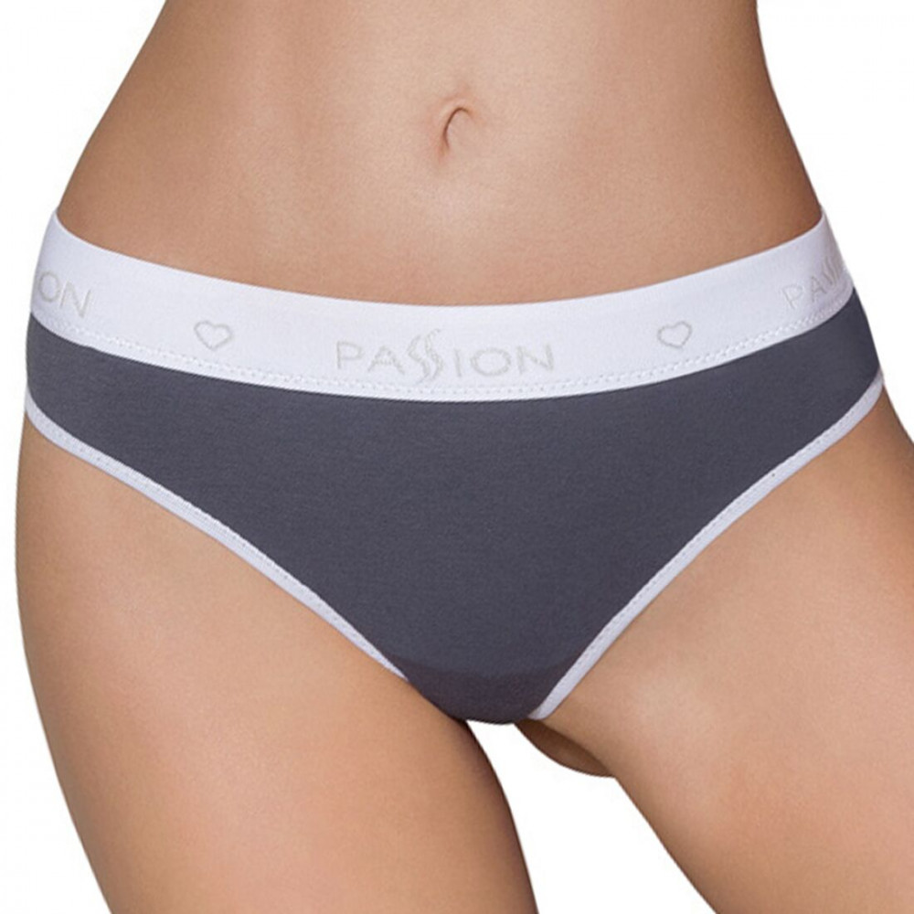 Эротические комплекты - Спортивные трусики-стринги Passion PS007 PANTIES dark grey, size L