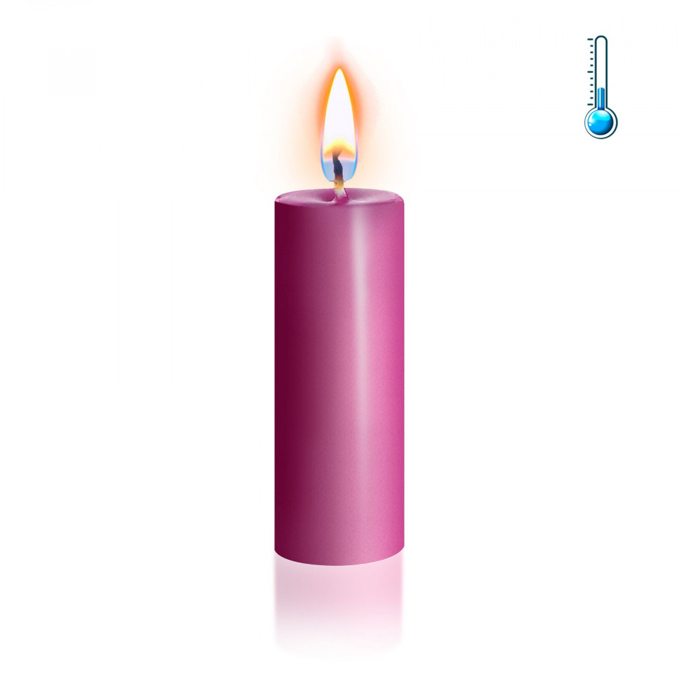 БДСМ аксессуары - Розовая свеча восковая S 10 см низкотемпературная