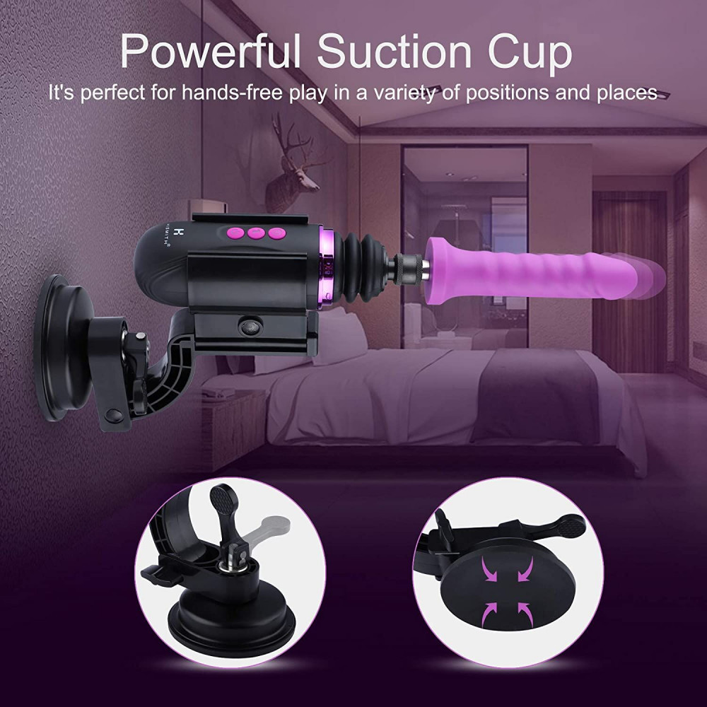 Смарт игрушки - Мини секс-машина Hismith Mini Capsule Sex-Machine with Strong Suction Cup, мощная, перезаряжаемая 2